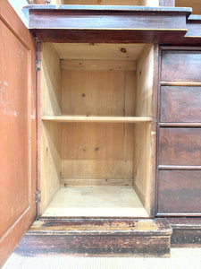 A Scottish Mahogany Breakfront Library or Dining Room Cabinet c1840