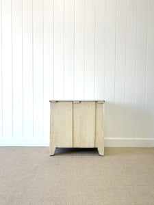 An Antique English Cream Painted Chest of Drawers Dresser c1890