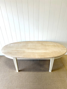 An Antique English Oak Oval 7ft Dining Table