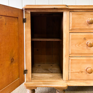 A Pine Antique English Sideboard c1890