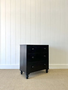 An Ebonized English Pine Chest of Drawers Dresser c1890