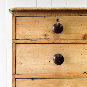 A 19th Century English Pine Chest of Drawers/Dresser with Tulip Feet