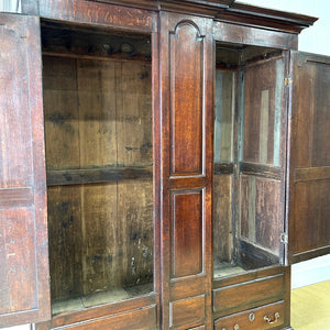 A Beautiful English 18th Century Georgian Oak Tack Cupboard