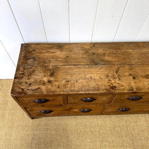 A Large Antique English Bank of Drawers Sideboard or Server c1890