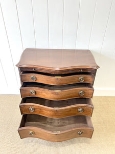 A Unique Serpentine Front Antique Mahogany Chest of Drawers