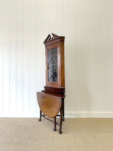 A Georgian Mahogany Corner Cupboard Drop Leaf Table