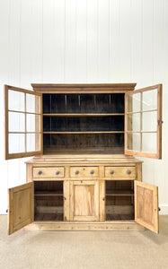 A 19th Century English Pine Bookcase Cabinet or Hutch