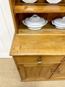 A 19th Century English Pine Bookcase Cabinet or Hutch