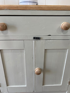 A Monumental English Country Pine Painted Sideboard Buffet c1840