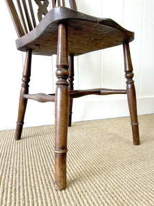 A Georgian Ash Wheel Back Side Chair