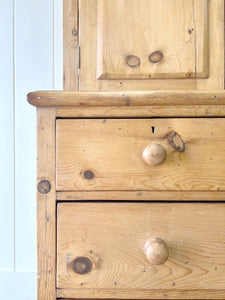 A 19th Century English Pine Linen Press Cupboard