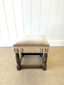 An Antique English Oak Foot Stool