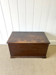 An English Blanket Box or Coffee Table With Iron Handles c1890