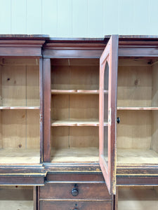 A Scottish Mahogany Breakfront Library or Dining Room Cabinet c1840