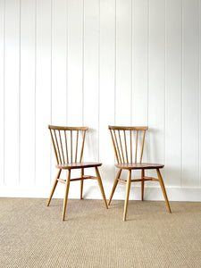 A Set of 4 Ercol Stick Back or Windsor Chairs