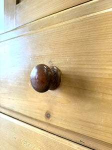 A Delightful 19th Century English Pine Linen Press Cupboard