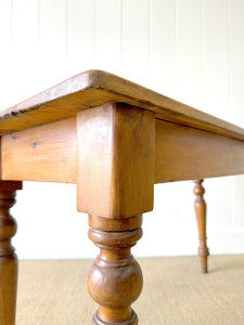 A Narrow 19th Century English Country Farmhouse 4 ft Pine Console Table