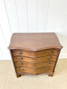 A Unique Serpentine Front Antique Mahogany Chest of Drawers