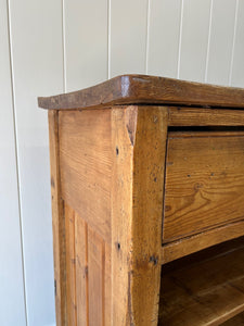 An English Country 2 Drawer Pine Buffet Sideboard c1860