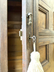 An Antique English William III Oak Clothes Cupboard