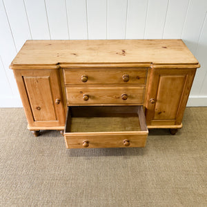 A Pine Antique English Sideboard c1890