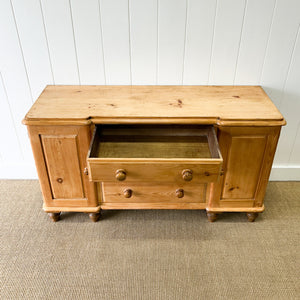 A Pine Antique English Sideboard c1890