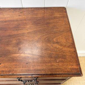 A English Georgian Chest of Drawers with Swan Neck Hardware