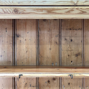 A Large Rustic Pine Welsh Dresser or Cupboard