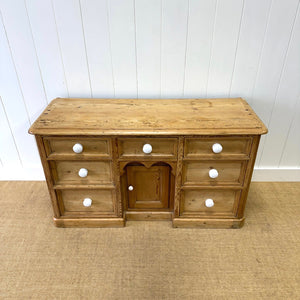 An English Country 7 Drawer Pine Buffet or Sideboard