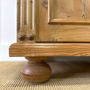 A Large French 19th Century Style Pine Bookcase with Glazed Doors