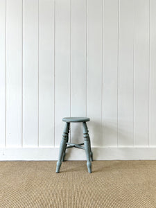 A Painted Victorian Wooden Stool