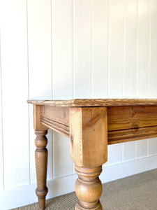 An Antique English Country Pine 6ft Dining Table