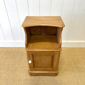 A Charming Pine Nightstand c1890 with Open Top