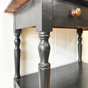 An English Country Ebonized Side Table