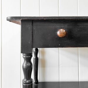 An English Country Ebonized Side Table