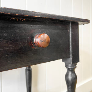 An English Country Ebonized Side Table