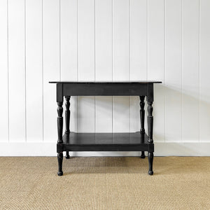 An English Country Ebonized Side Table