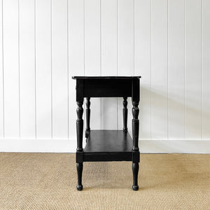 An English Country Ebonized Side Table