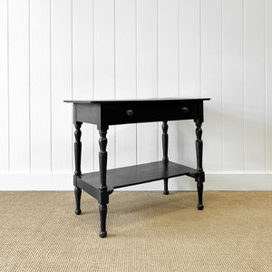 An English Country Ebonized Side Table