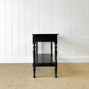 An English Country Ebonized Side Table