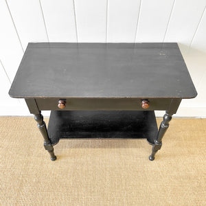 An English Country Ebonized Side Table