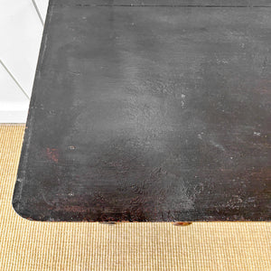 An English Country Ebonized Side Table