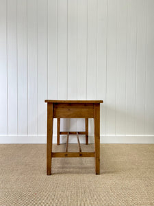 Antique English Country Pine Console Table c1890