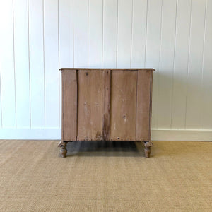 An Antique English Pine Chest of Drawers Dresser Tulip Feet c1890