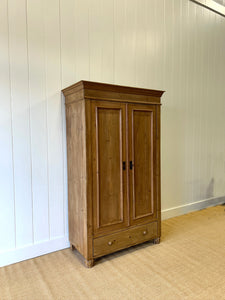 A Pine Wardrobe or Linen Press c1890