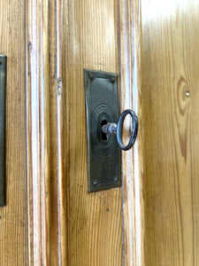 A Pine Wardrobe or Linen Press c1890