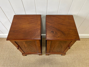 A Charming Set of English Mahogany Nightstands c1890