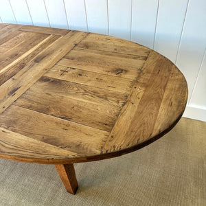 A Vintage Country Farmhouse Oval Oak 7ft Dining Table