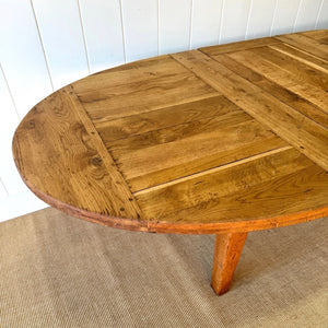 A Vintage Country Farmhouse Oval Oak 7ft Dining Table