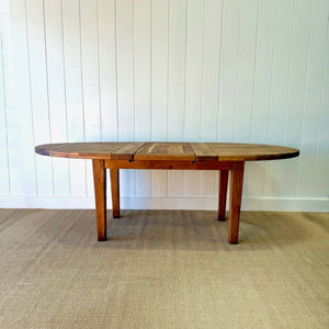 A Vintage Country Farmhouse Oval Oak 7ft Dining Table